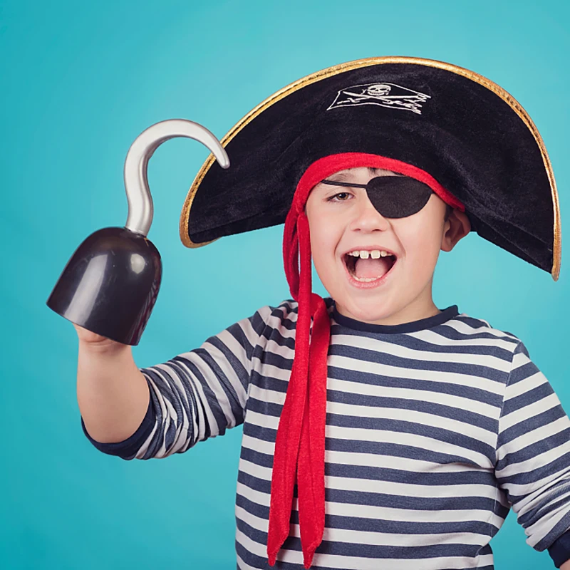 Pirate Hook Hand Decor Halloween Costume Party Dressed Up Tool Masquerade Cosplay Accessories Party Decoration Children Toy Gift