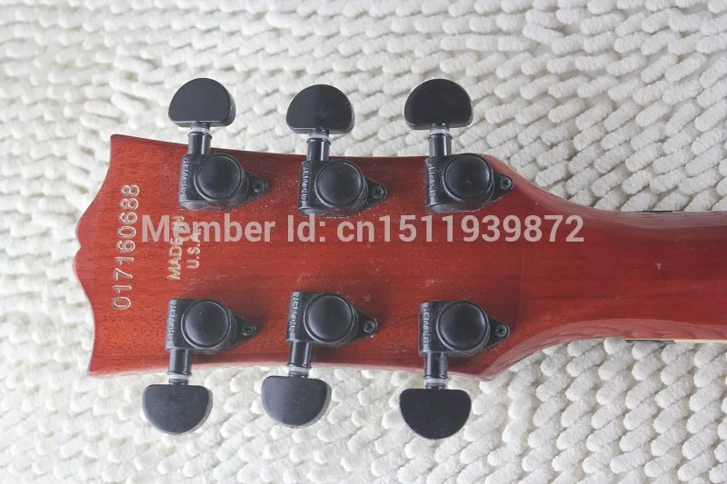 Бесплатная доставка Who.ale lp custom Floyd Rose Bridge ЭМГ активный Pickup Black 9V Battery red Electric Guitar -