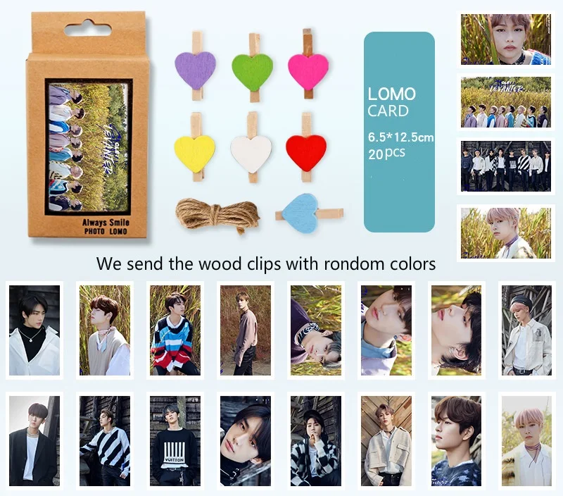 [MYKPOP] Kpop StrayKids [Levanter] LOMO Card 20 шт./компл. с зажимами коллекция KPOP SA19122101 | Дом и сад