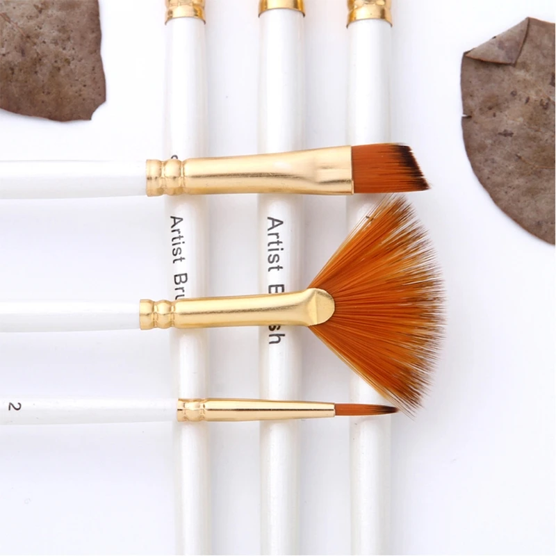 

Paint Brushes Set Acrylic Paint Brush Watercolor Brushes Oil Brushes Artist Brushes Gouache Brushes Craft Brushes of 6 Pcs