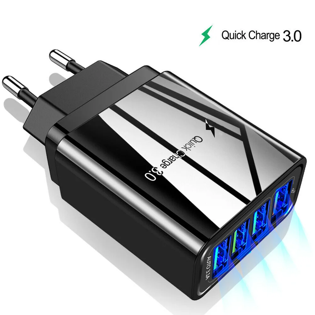 QC3.0 быстрое зарядное устройство 4 usb порта концентратор настенное зарядное устройство адаптер питания JR предложения