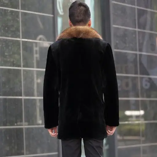 Меховые мужские пальто из искусственного меха 2019 негабаритных 4XL 5XL 6XL зимняя деловая мужская верхняя одежда