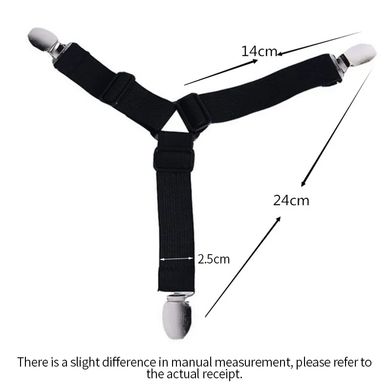 4pcs Adjustable Bed Sheet Clips Bed Sheets Grippers Mattress Blankets Elastic Non-slip Clip Holder Fasteners Straps Fixing Belt