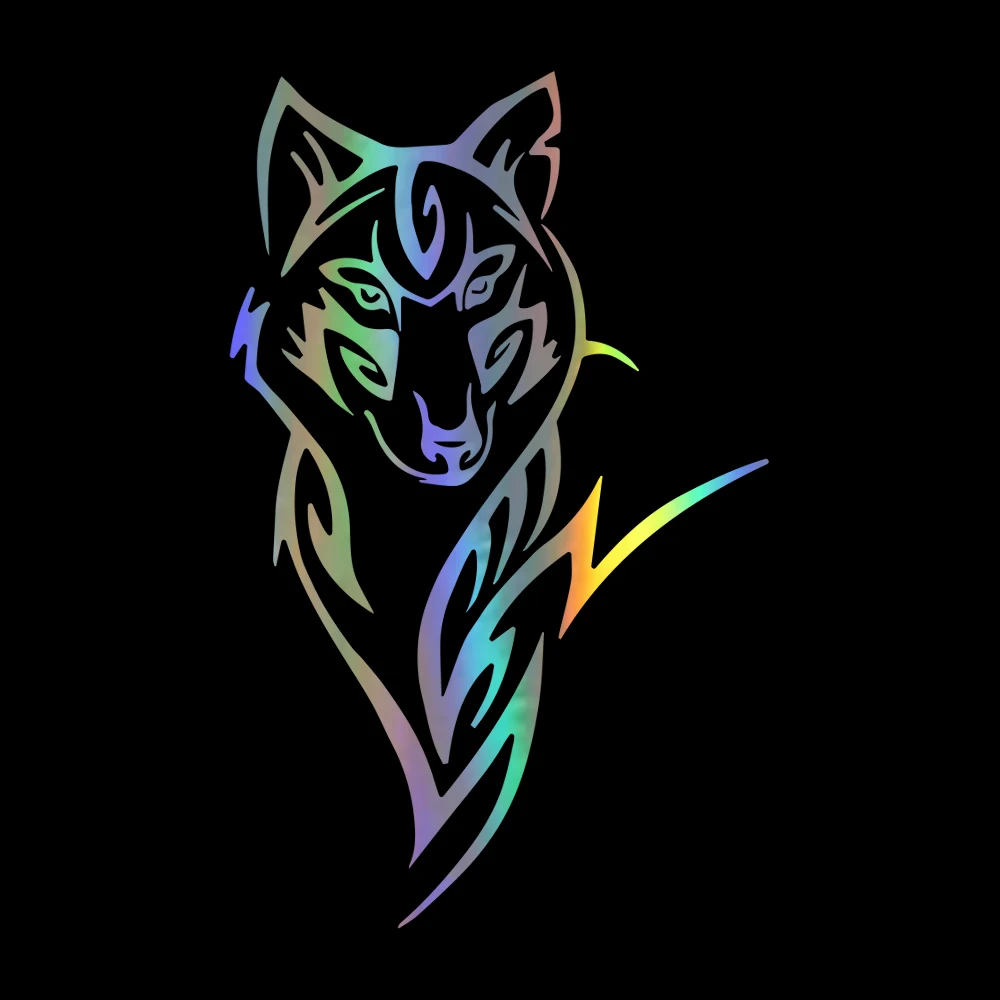 

2Pcs Cartoon Wolf Funny Car Stickers and Decals Car Bumper Sticker Vinyl Decal for Vehicle Window Door Body Decoration 5.2"x7.4"
