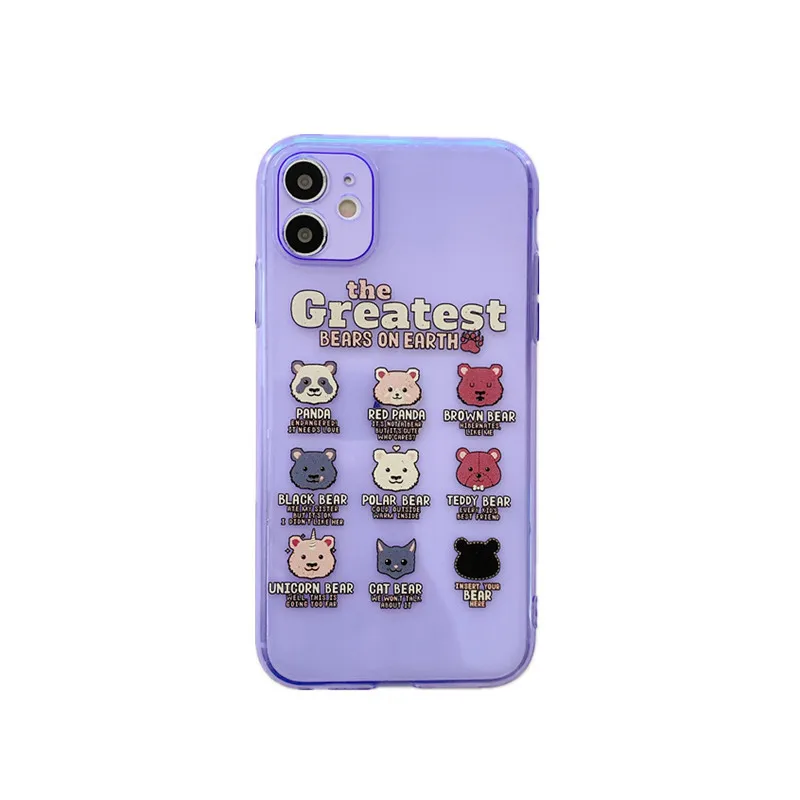 

Cartoon Panda bear Science Phone Case For iPhone 11 Pro Max case Cute Silicone cover for iPhone XS MAX XR X 7 8 Plus 7Plus Case