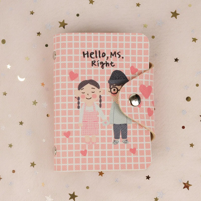 Симпатичный держатель для визиток кошелек карт Женский чехол банковских из