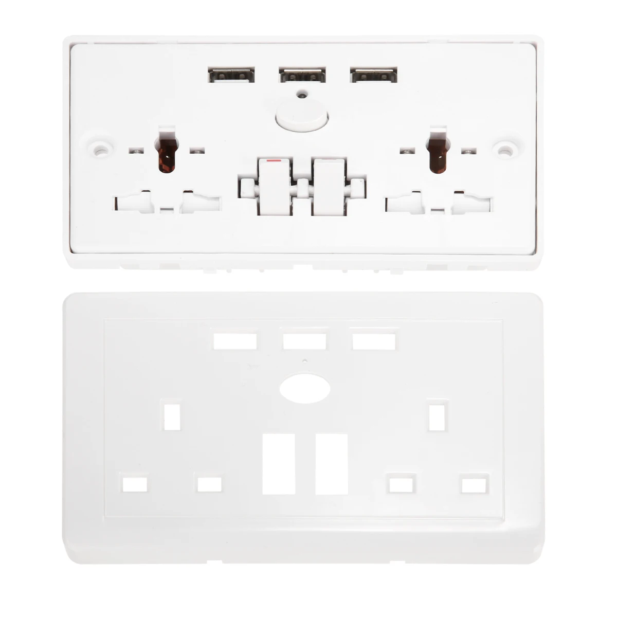 Розетка настенная электрическая с 3 USB портами 110 250 в перем. Тока|Электрические