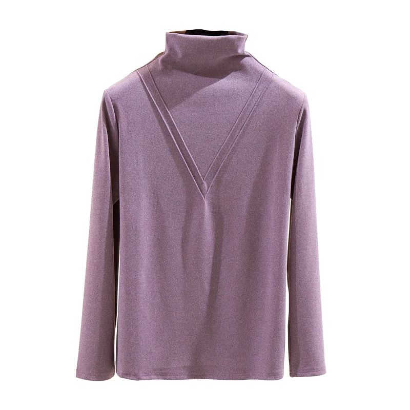 COIGARSAM 4XL размера плюс блузка женская с добавлением шерсти водолазка blusas Женские