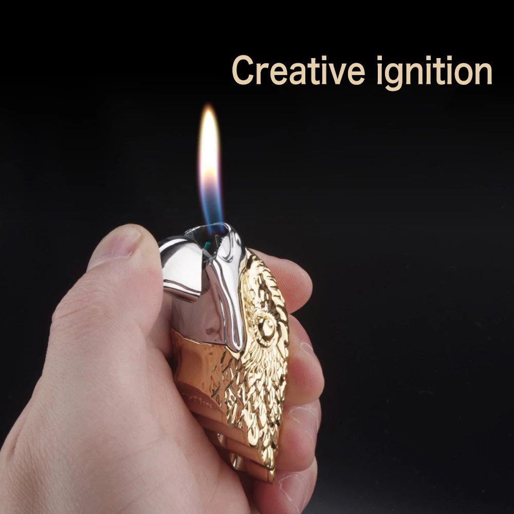 

Butane Jet Gas Lighter Eagle Head Lighters Torch Lighter Smoking Accessories Household Items Smoker Gifts for Man No Gas