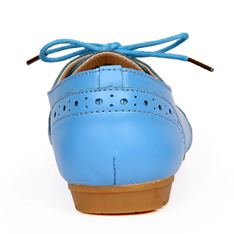 

Elegant Women's Shoe Lace Up Shallow Beautiful Brogues Woman Solid PU Leather Shoes Women Casual Flat Shoes Girls