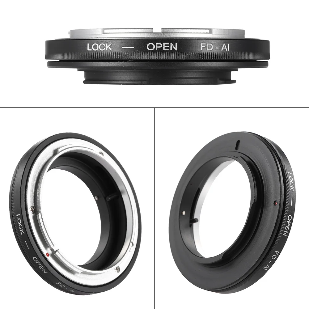 Фото Переходное кольцо для монтажа объектива Canon FD для камеры Nikon F AI D5000 D5100 D5200 D5300 D5600 D7200 D7100 D7000 D3200 D3100 D3000 №1