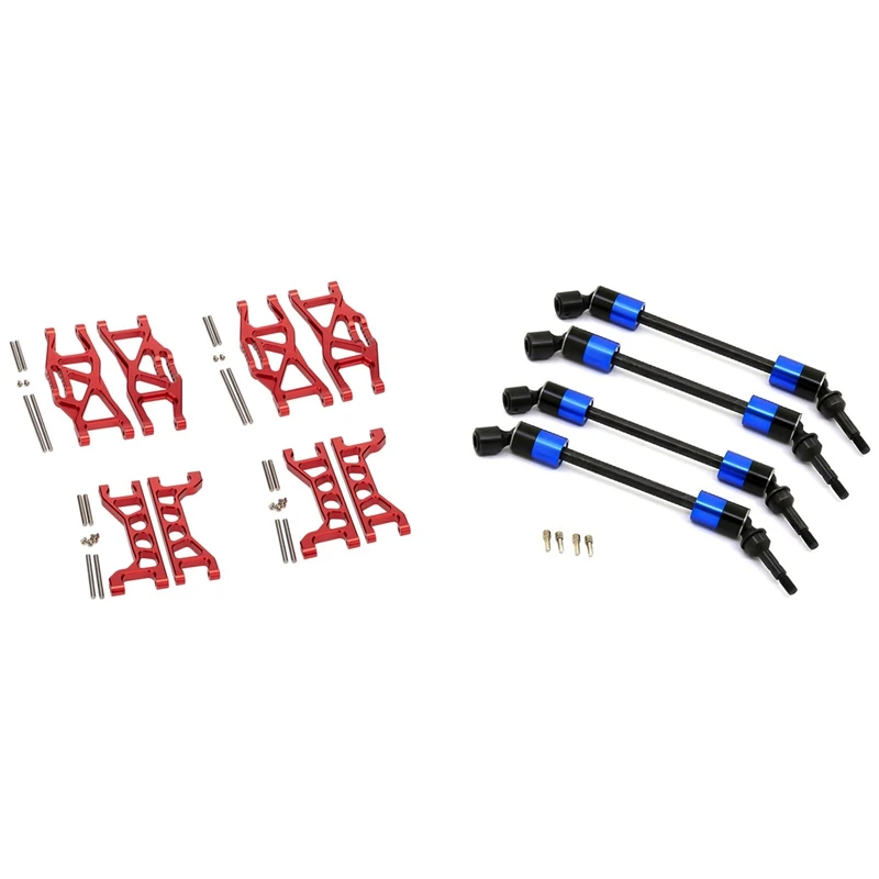 

10mm Widened Suspension Arm for TRAXXAS 1/10 TRUCK with 4Pcs Universal Joint Drive Shaft Axle for Traxxas 1/10 E-Revo