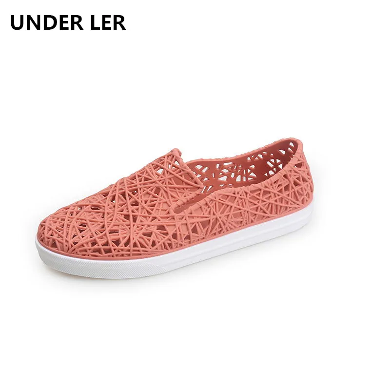 

2021 new ladies pedal hollow loafers flat plastic sandals mother shoes lazy hole shoes women's shoes