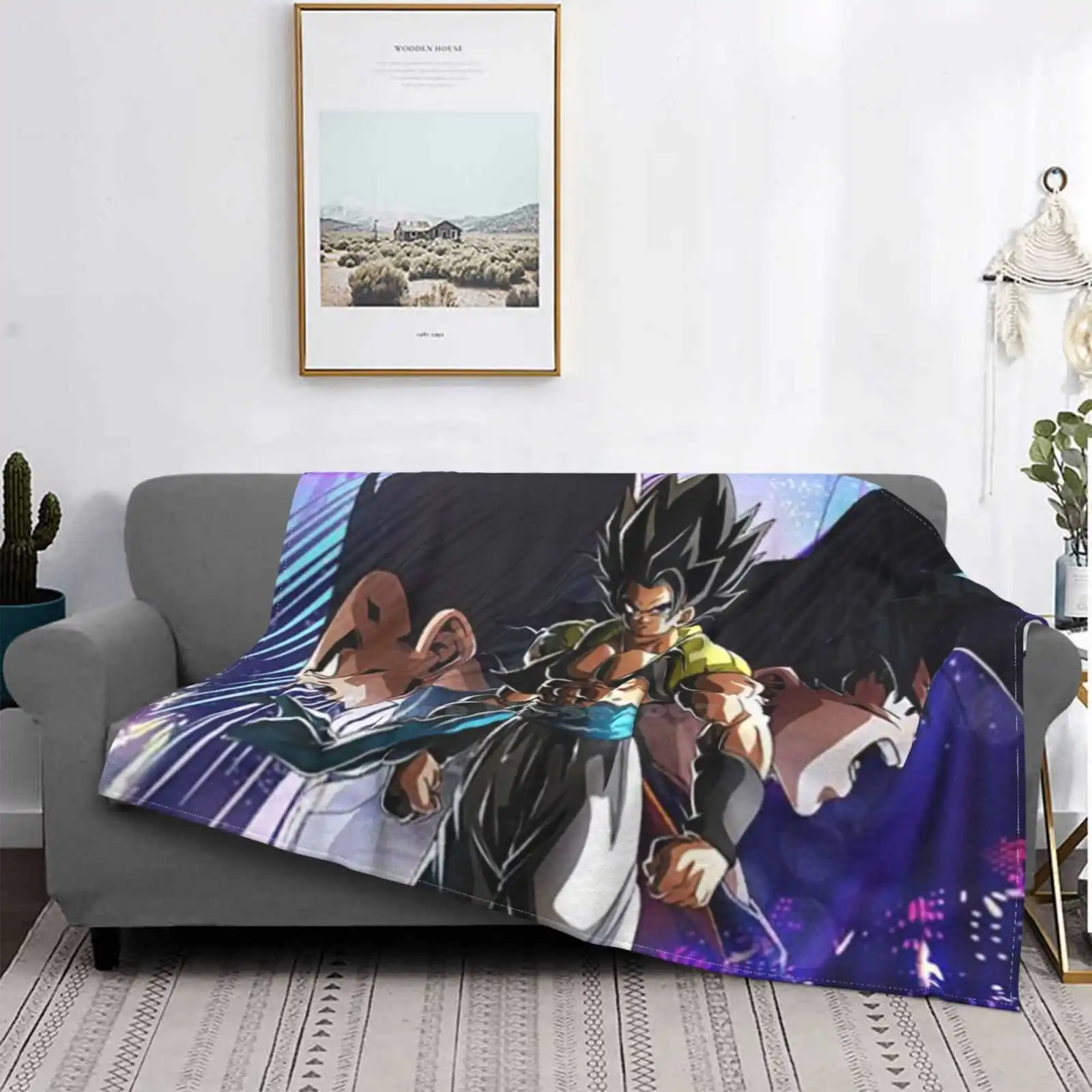 Gogeta ( Super Broly) с Гоку и вегету на фоне одеяло для кондиционирования воздуха