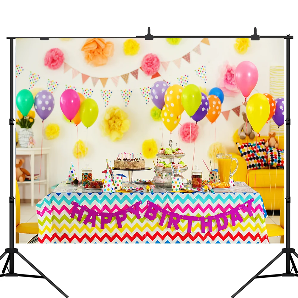 Lyavshi воздушные шары торт День Рождения Вечеринка сцена Детская фотография фоны