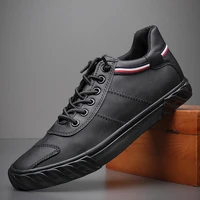 mens pu leather business casual shoes for man outdoor breathable sneakers male fashion loafers walking footwear tenis feminino