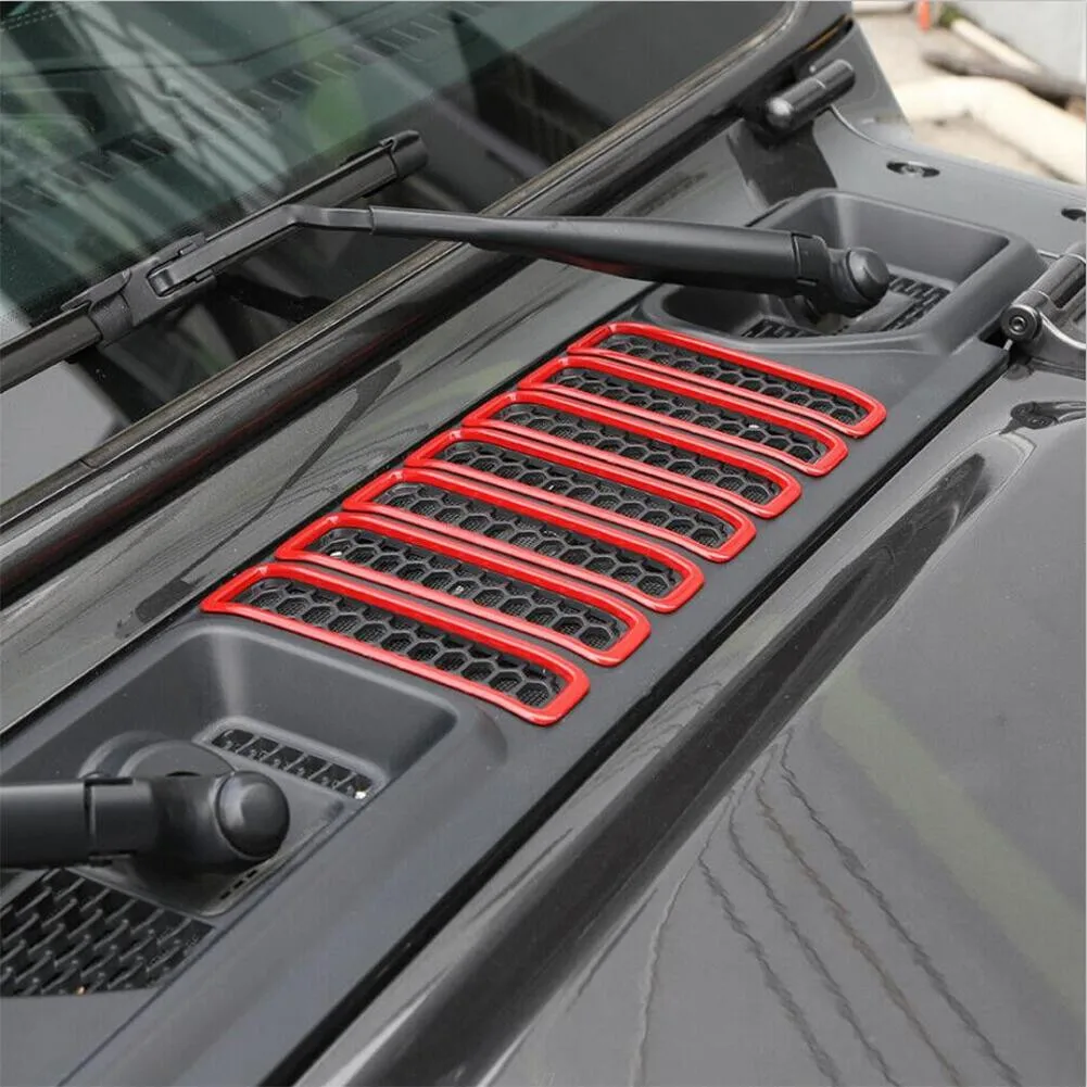 

Molding Trim Red Air Vent 2018- 2020 7pcs Accessories Decor For Jeep Wrangler JL