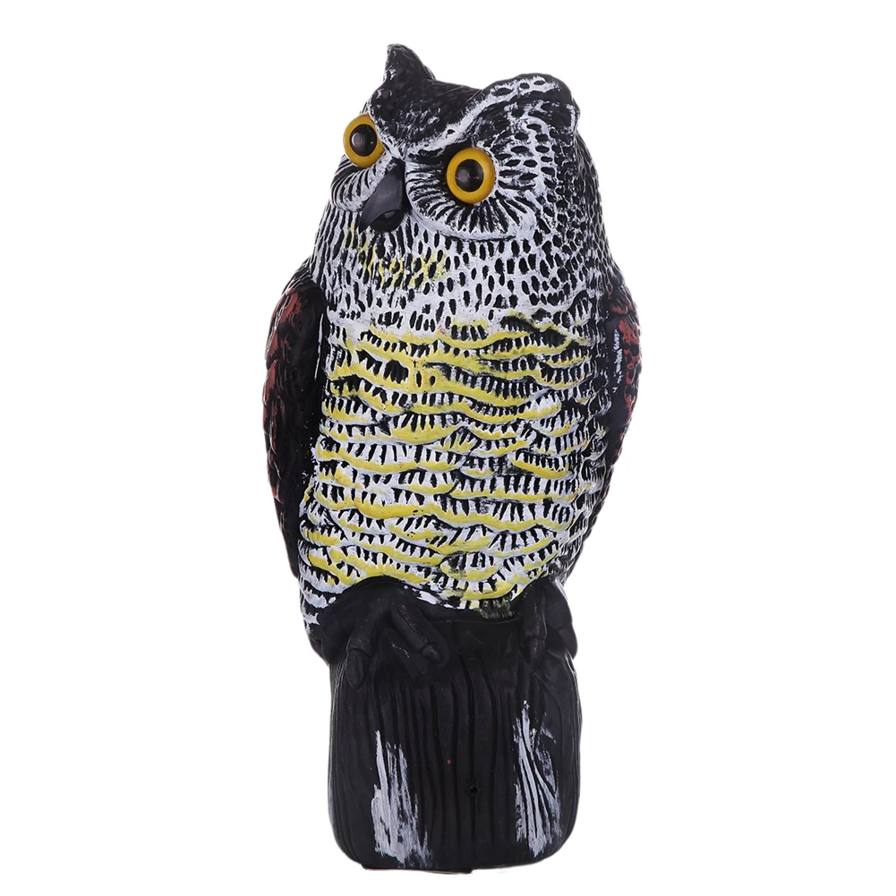 

Simulation Solar Power OWL To Scare Birds Scarecrow Fake Horned Owl Decoy Panel Blink Vocal Pest Repellent Ornament Garden Tools