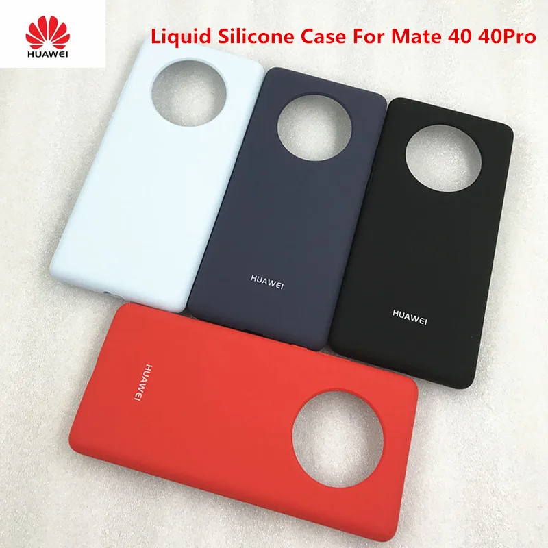 Оригинальный жидкий силиконовый чехол для Huawei Mate 40 Pro Шелковый мягкий на ощупь mate