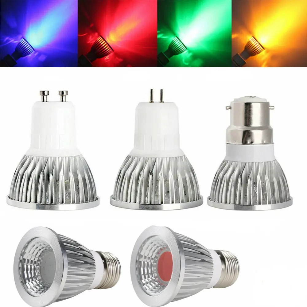 10 teile/lose E27 E14 GU10 GU5.3 LED COB Scheinwerfer Dimmbare 6W 9W 12W Spot Glühbirne lampe 110V 220V High Power