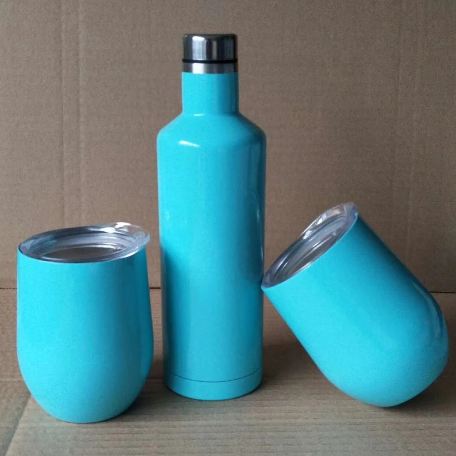 10 компл./лот Подарочная коробка 2*12oz чашки бокалы для вина + 1*500 мл бутылка из