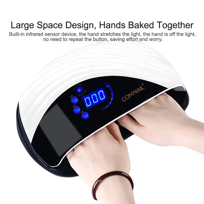 

Q005 84W UV Lamp Nails Dryer LCD Display timer 42 Beads LED Lamp For Manicure Gel Varnish Two Hands Lamp with cooling fan