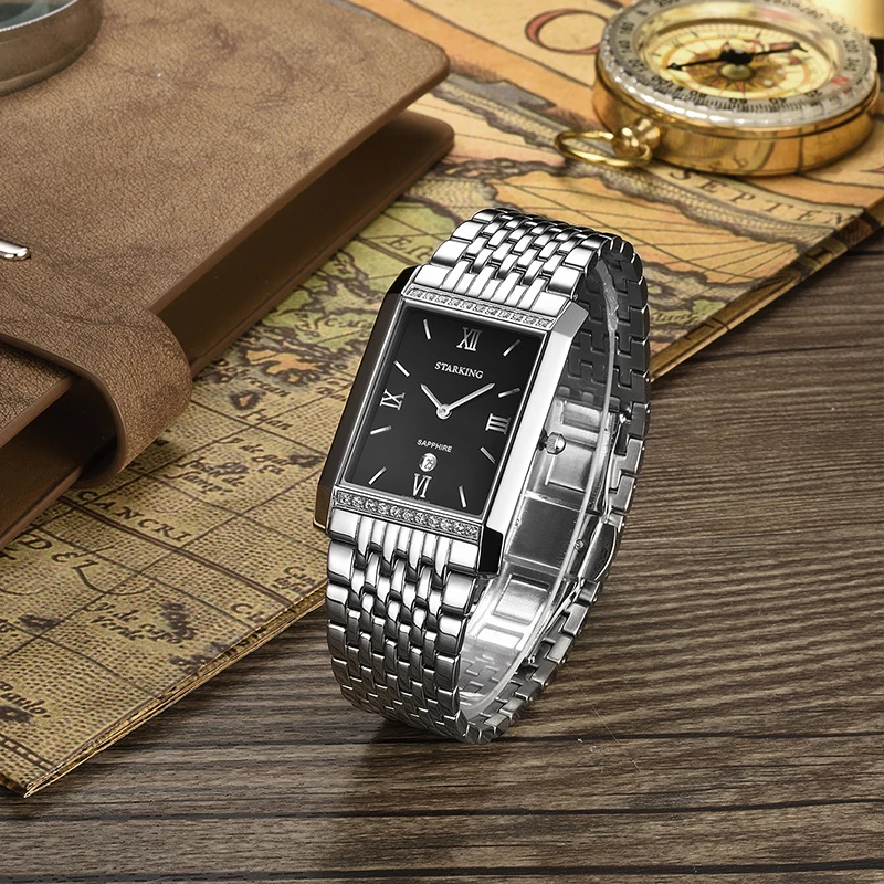 Часы мужские кварцевые аналоговые из нержавеющей стали водонепроницаемые