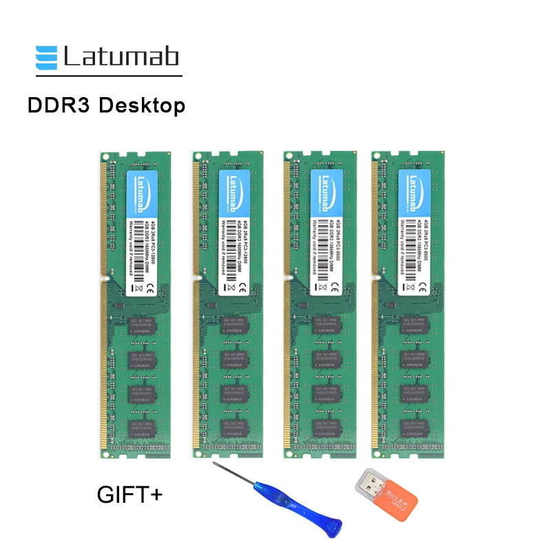 Память для настольного ПК Latumab 4 ГБ 8 DDR3 1600 МГц 1066 PC3 12800 8500 Dimm ОЗУ 240 контактов 1 5 в