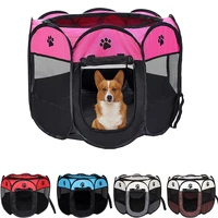 portable pet playpen dog tent house octagonal cage for cat tent playpen puppy kennel easy operation fence outdoor big dogs house