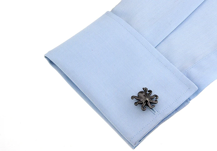 Мужские запонки в виде осьминога качественные из латуни золотого цвета модные Paul