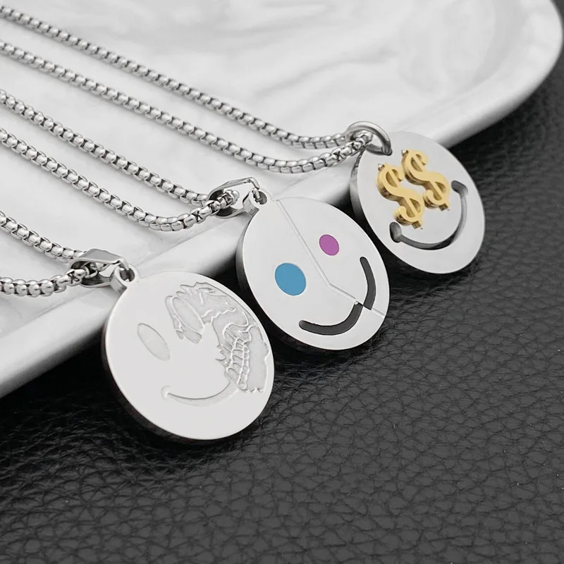 Модное ожерелье с символом из титановой стали в стиле панк-стрит для мужчин и