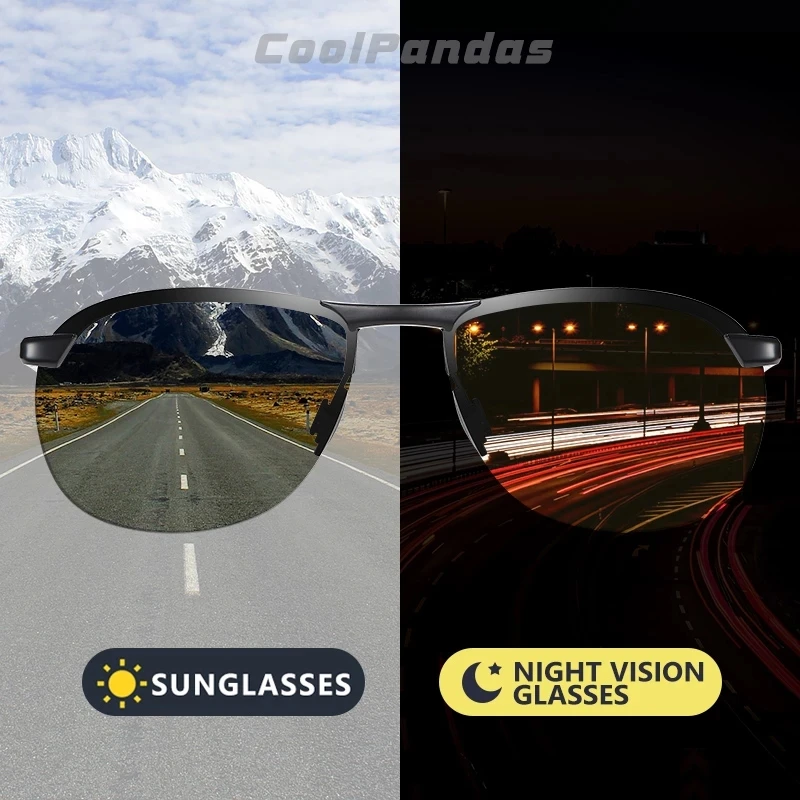 2022 Brand Photochromic Men Sunglasses Polarized Glasses Day Night Vision Driving Sun Glasses For Male Oculos De Sol Masculino