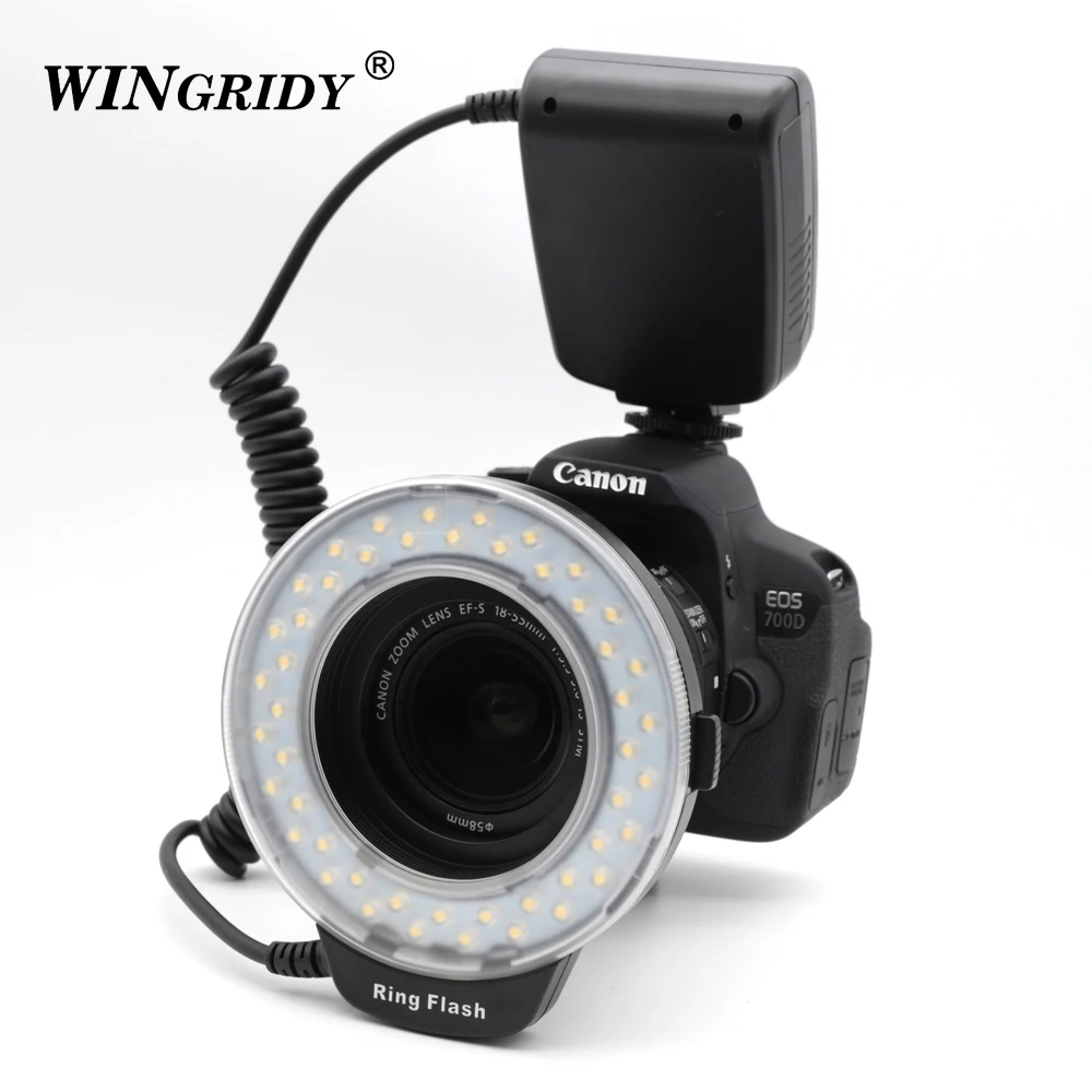 HD-130 светодиодный макро кольцо вспышка видео свет камера лампа освещение