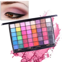 48 metal colors matte eyeshadow powder eye highlighting cosmetics palette with brusher cheap price hotsale