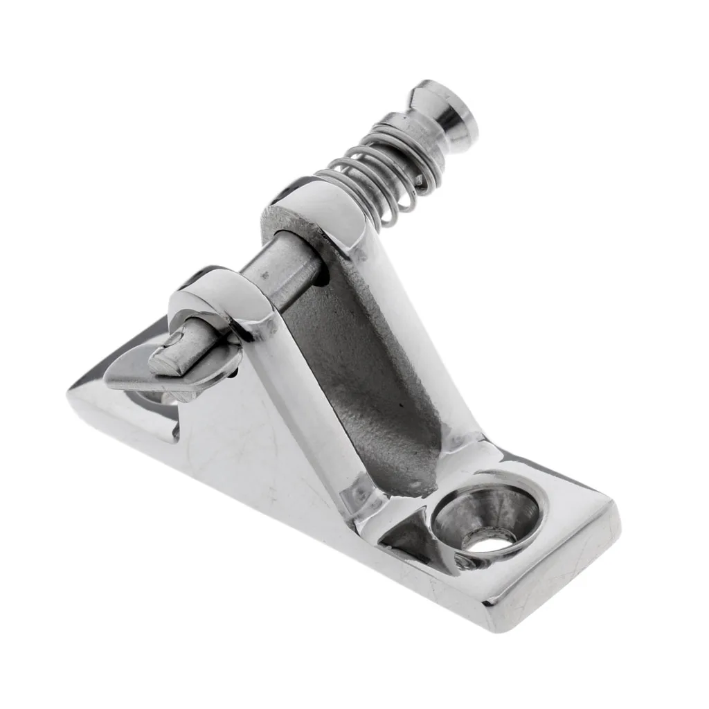 

Bimini Top Stainless Steel Angled Deck Hinge 90º Quick Release Pin Boat Cover Canopy Fittings