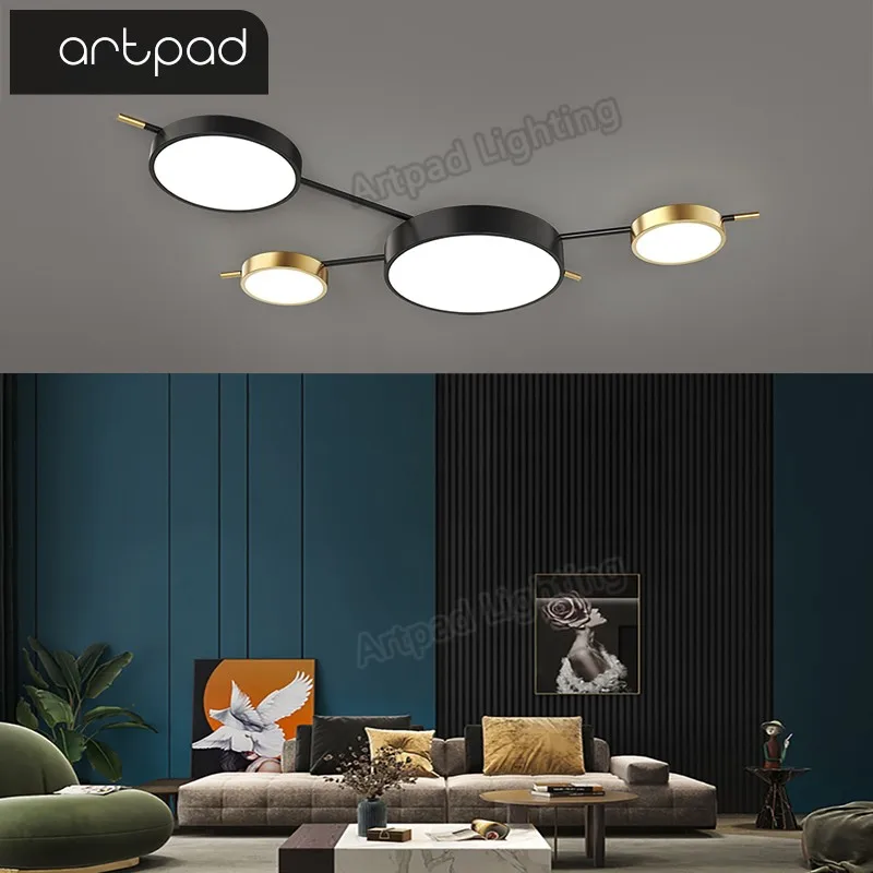 

Artpad Led Ceiling Lamp Remote control Dimming Hanging Lights for Dining Room Living Room Hallway Porch Balcony Fixtures