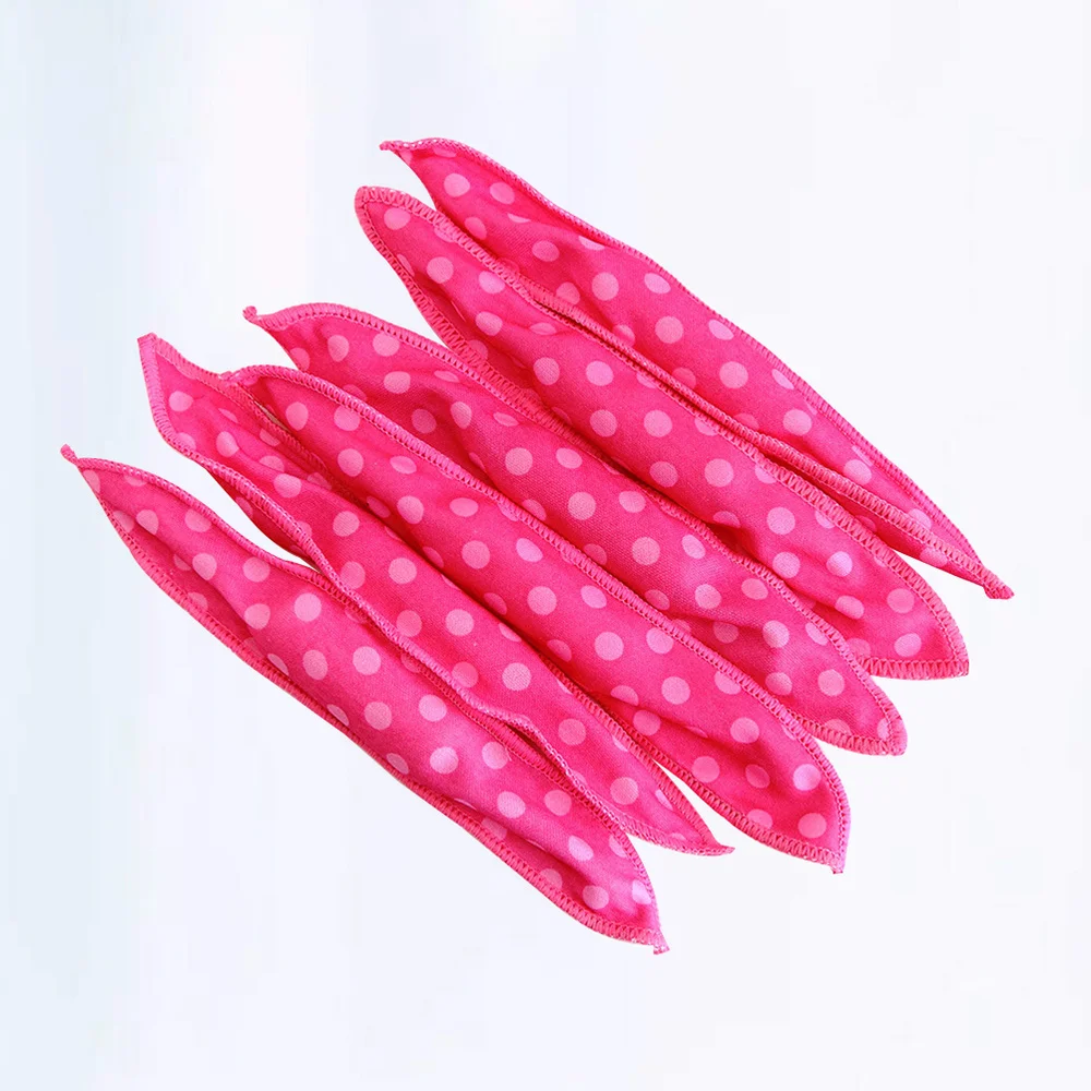 

30pcs DIY Hair Curler Rollers Wave Point Cloth Covered Sponge Night Sleep Flexible Hair Styling Tools (Blue Black Rosy Ligh