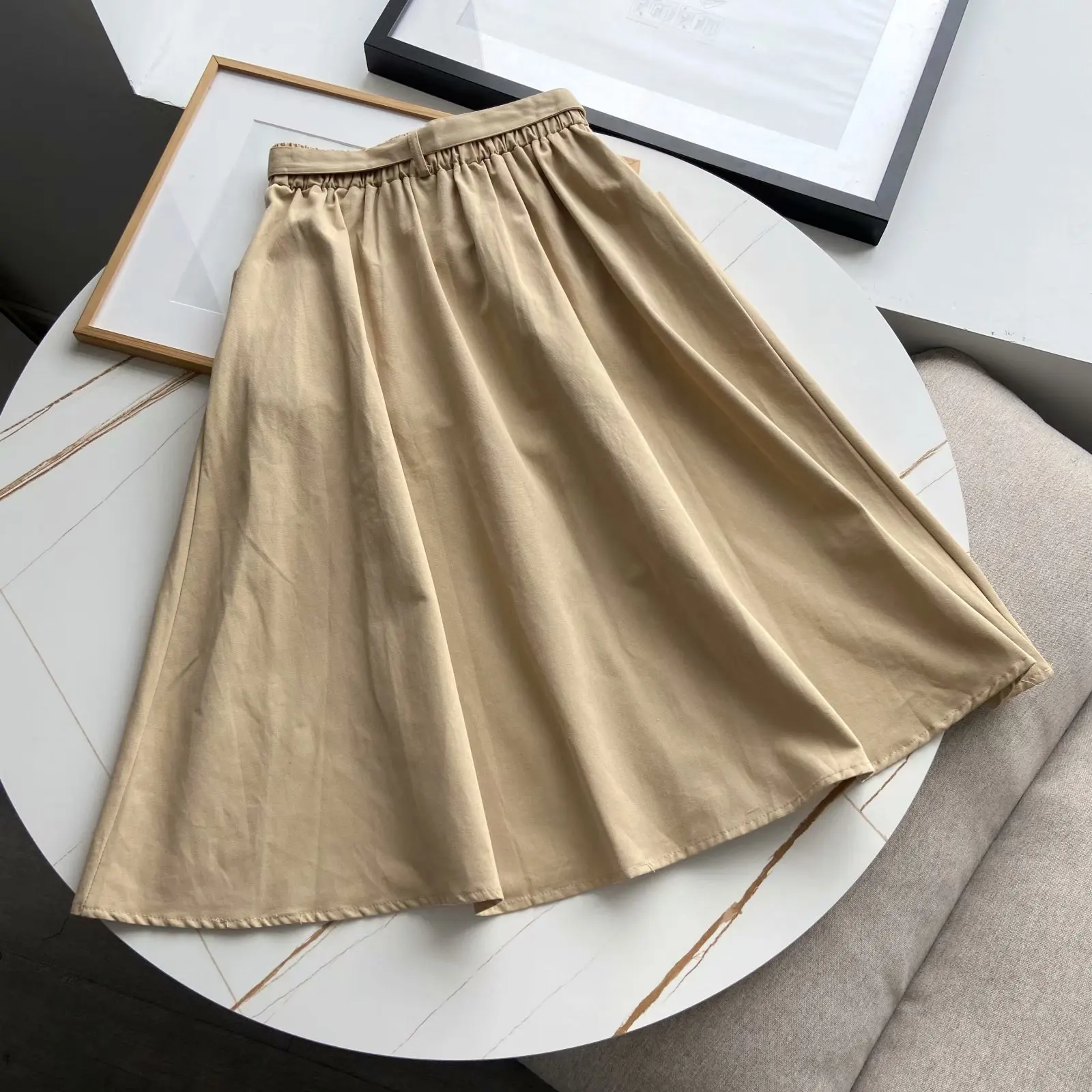 

Skirts Womens Skirt European and American Women's Clothing Wholesale 2021 Summer New Temperament Youthful-Looking Series Belt