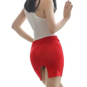 Сексуальная прозрачная мини-юбка с высоким вырезом, обтягивающие сексуальные Клубные эротические юбки, Женская мини-юбка из ледяного шелка, женские юбки