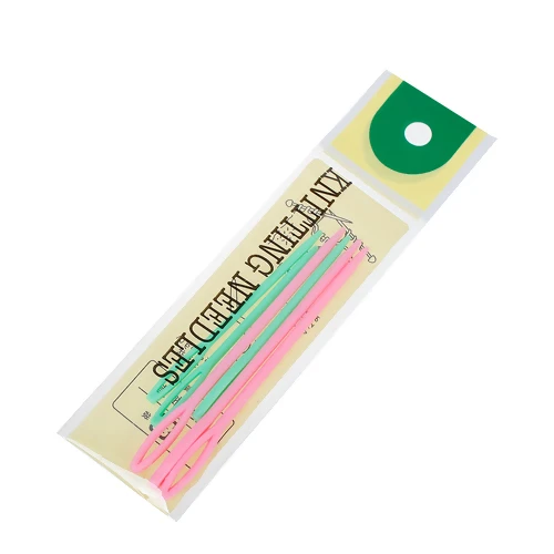 

5 Sets (6PCs/Set) Pink Green Acrylic Plastic Sewing Needles DIY Kniting Needles Cusp Crochet Hooks For Crafts Clothing Shoes