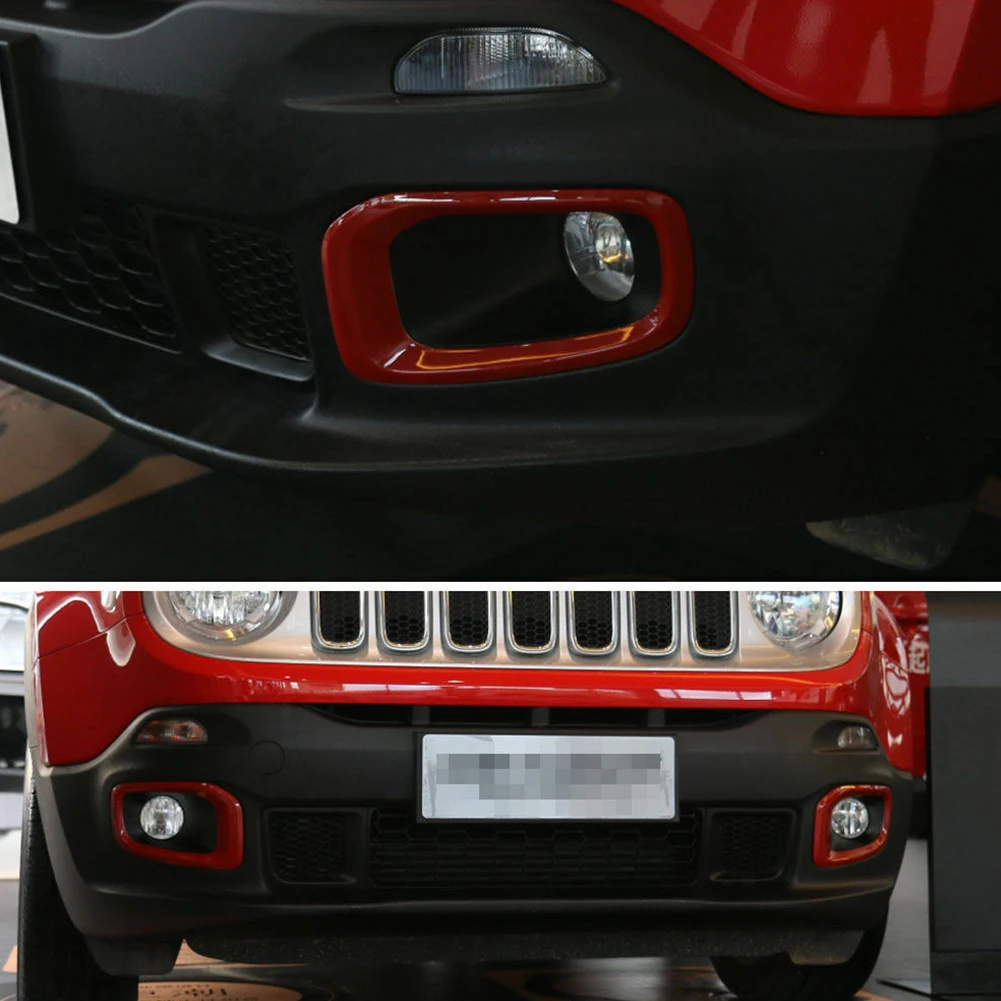 Внешний передний противотуманный светильник Красный ABS хромированный накладка 2