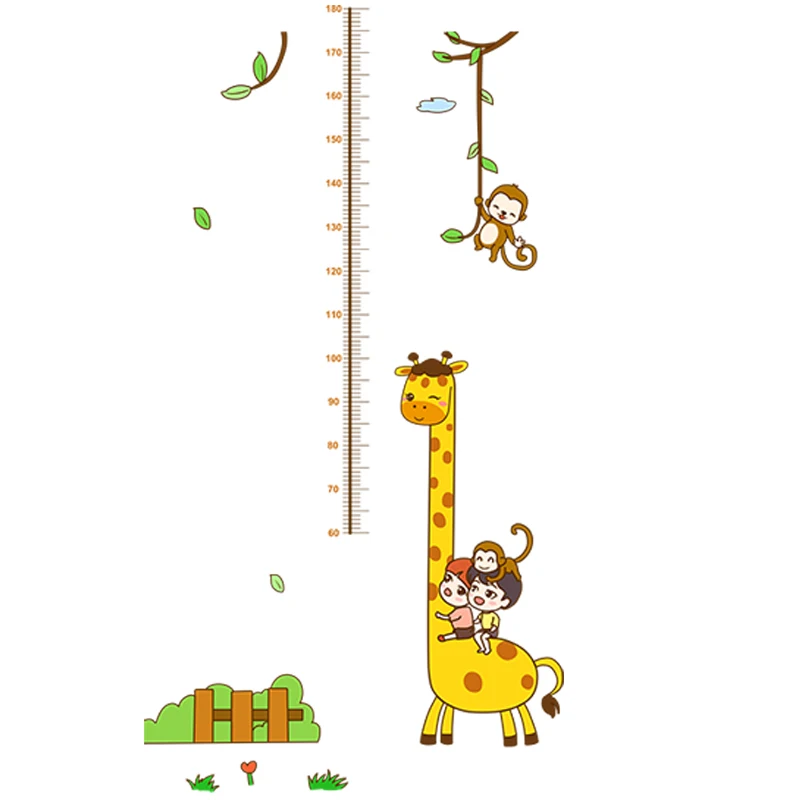 

[SHIJUEHEZI] Sports Animals Wall Stickers DIY Height Measure Wall Decals for Baby Bedroom Kids Rooms Home Decoration Accessories