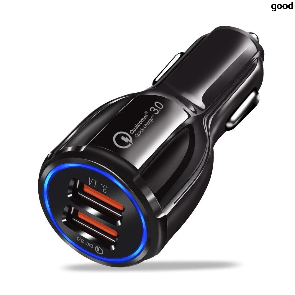 Автомобильное зарядное устройство 3 0 А с двумя USB-портами для быстрой зарядки vw gol