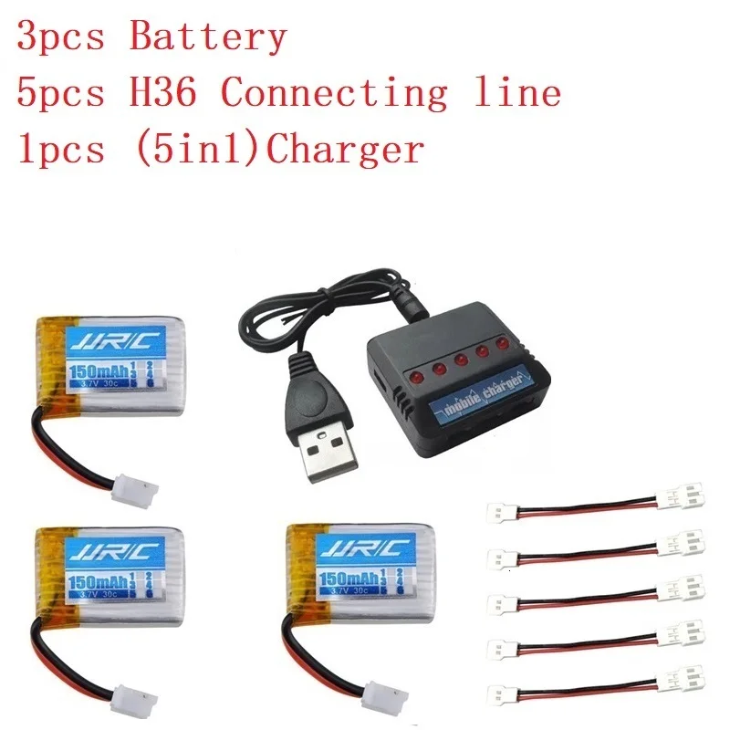 Фиолетовый Комплекты зарядного устройства JJRC H36 3,7 V 150mAh 30c для E010 E011 E012 E013 Furibee F36 части квадрокоптера RC 3,7 v Lipo батарея - Цвет: Фиолетовый