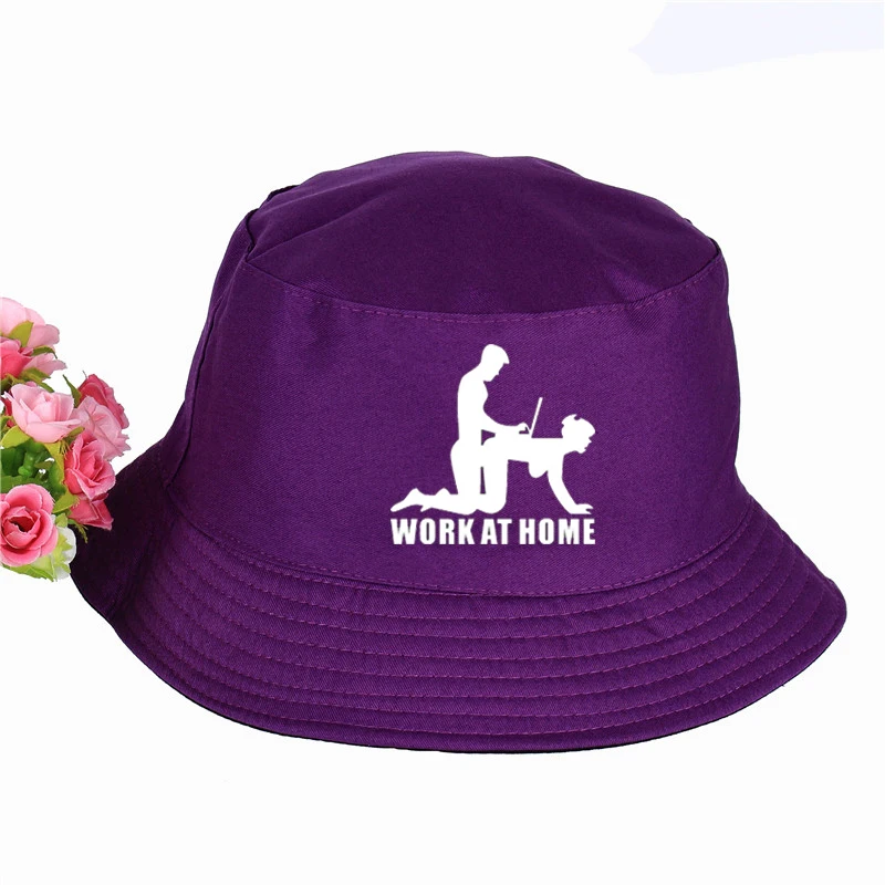 W WOKE AT HOME GEEK шапка с принтом для женщин, Мужская Панама, шляпа-Панама, проснутая дома, дизайн логотипа, плоский солнцезащитный козырек, рыбалка, рыбак, шляпа - Цвет: Фиолетовый