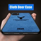 Чехол для телефона X XS MAX XR 7 8 PLUS 6 6S PLUS SE 2020 11 PRO MAX, мягкие тканевые чехлы с оленем для iPhone 12 Mini Pro Max 11