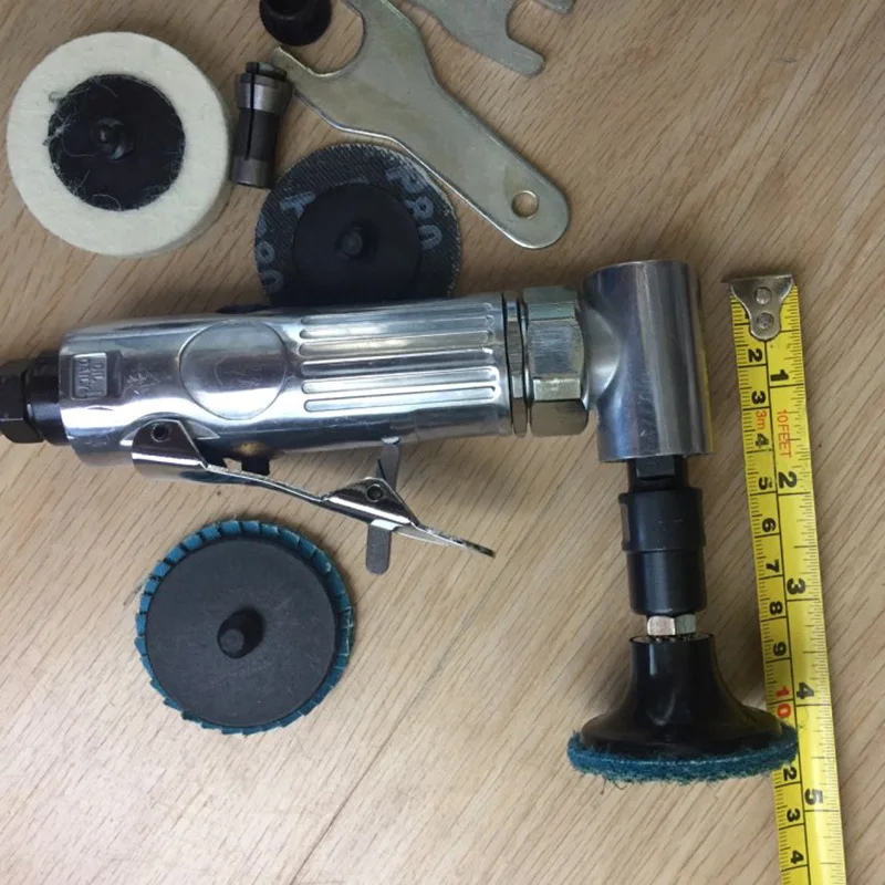 

SHGO HOT-Grade 90 Degrees Bending Pneumatic Die Grinder with 2Inch Grinding Disc MBSP 1/4 inch Air Die Grinder Polishing Machine