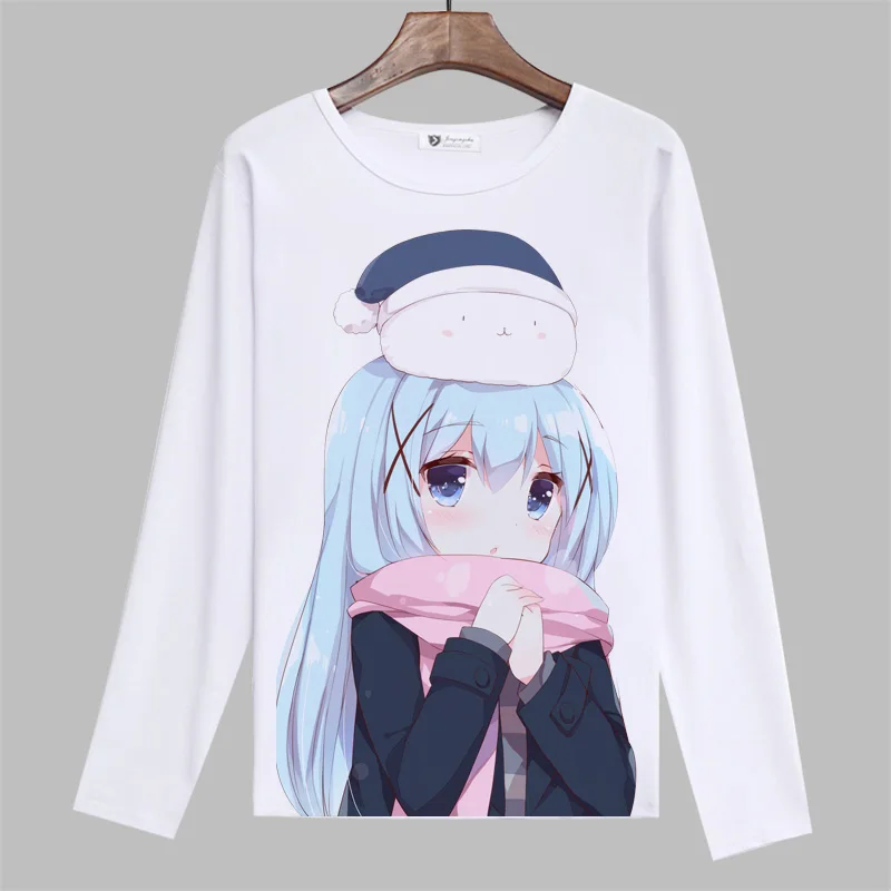 Футболка для косплея с кроликом Is the order кафuu Chino Hoto Kokoa весенне-осенняя футболка