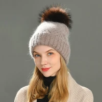 female beanies rabbit hair winter hats for women casual autumn cashmere knitted beanie 2020 fashion high quality soft wool hat