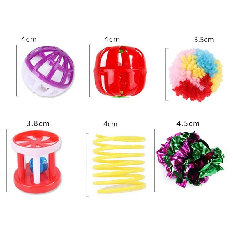 

Cat Toys Kitten Toys Assortments, Collapsible Cat Tunnel, Interactive Cat Feather Toy Fluffy Mouse Crinkle Balls Toys